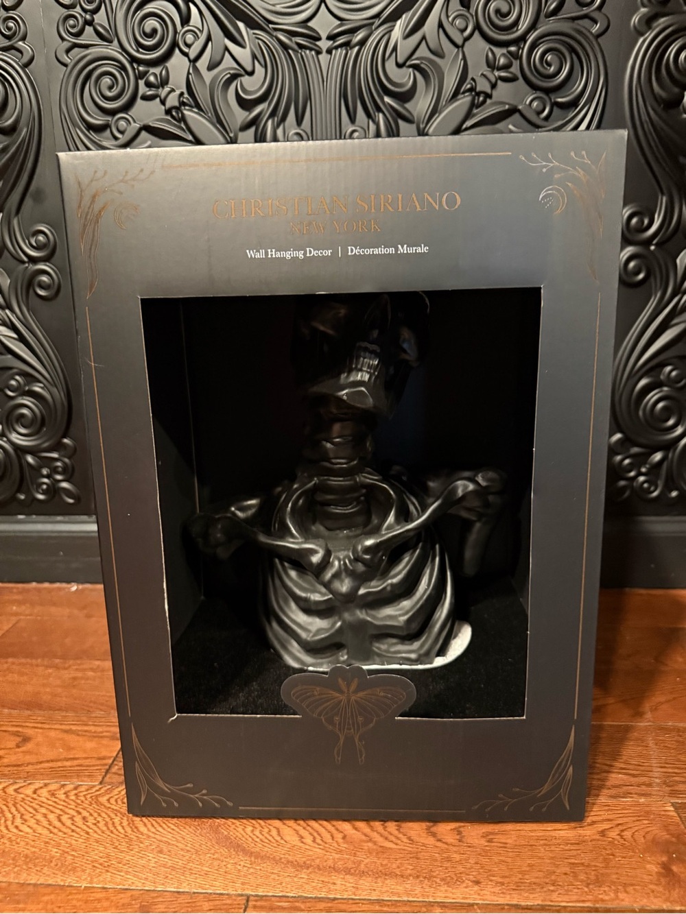 Christian Siriano Black Matte Skeleton Wall Hanging Décor